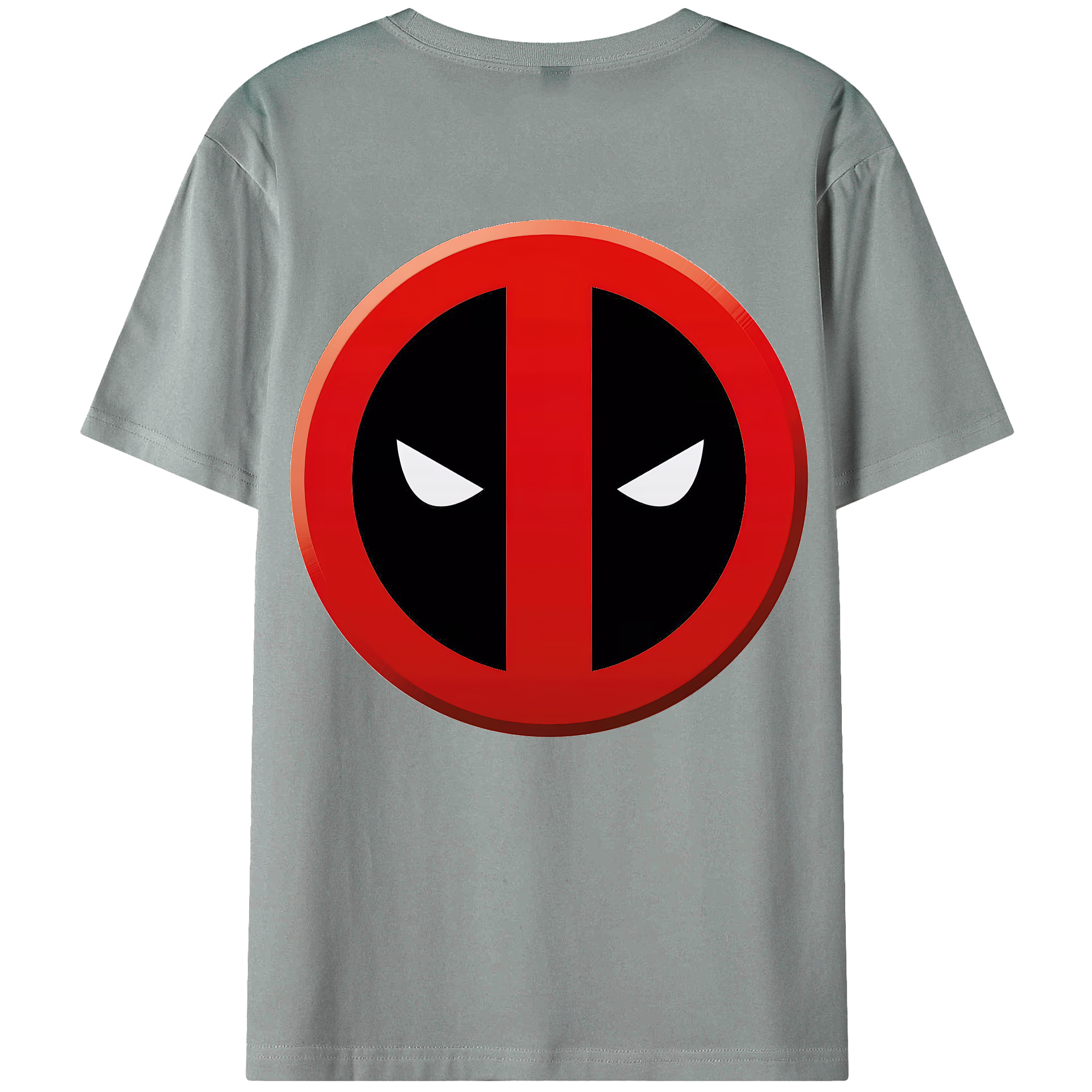 （画像用） Deadpool デッドプール 綿100％ メンズ半袖Tシャツ（バックプリント） 通気性